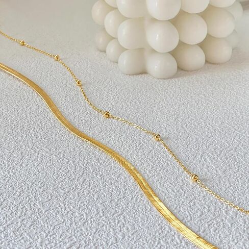 HERIER Waist Chain for Women Dainty 14k Gold Plated Layered Belly Belt Chains Simple Waist Beads Body Chain Summer Beach Body Jewelry Accessories for Women in Saudi Arabia