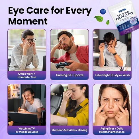AREDS 2 Eye Vitamins and Mineral Supplement with Lutein, Astaxanthin, Zeaxanthin, Bilberry Extract, Omega-3, Eye Vitamin for Macular Health, Dry Eye, Eye Strain, Night Vision - 240 Softgels in Kuwait