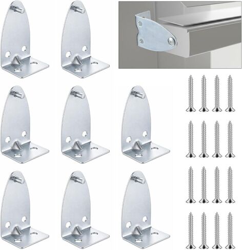 8 Pcs Hold Down Brackets Metal Blinds Brackets Bottom Rail Holder Replacements Silver Door Blind Bottom Rail Hold Clips with Screws for Horizontal Shades Windows Doors in Saudi Arabia