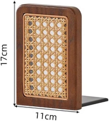 Bookend Support Chinese Style Book Ends, Rattan Desktop Divider for Lovers Organising Bookends in Saudi Arabia