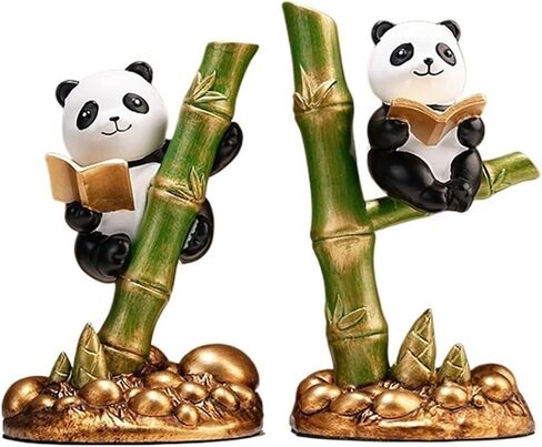 Bookend Support Resin Bookends Chinese Style Panda Decorations Living Room Handicrafts for Study Bookends in Saudi Arabia