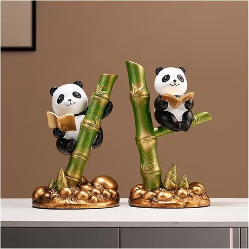 Bookend Support Resin Bookends Chinese Style Panda Decorations Living Room Handicrafts for Study Bookends in Saudi Arabia