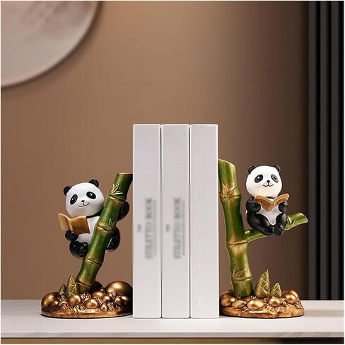 Bookend Support Resin Bookends Chinese Style Panda Decorations Living Room Handicrafts for Study Bookends in Saudi Arabia