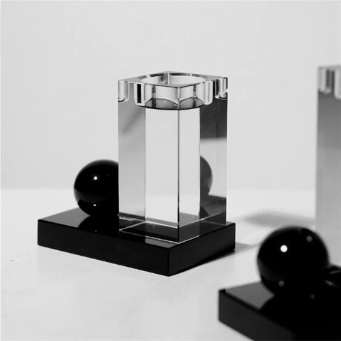 Bookend Support Modern Luxury Bookends Study Desk Crystal Geometric Ornaments Bookcase Bookshelf Book Stand Decorative Bookends in Saudi Arabia