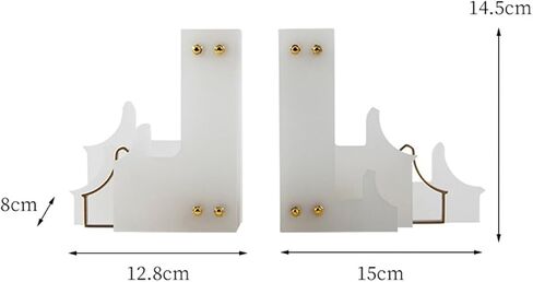 Bookend Support Acrylic Bookends Ancient Architecture for Heavy Books Bookshelf Office School Library Decorative Ornaments Bookends in Saudi Arabia