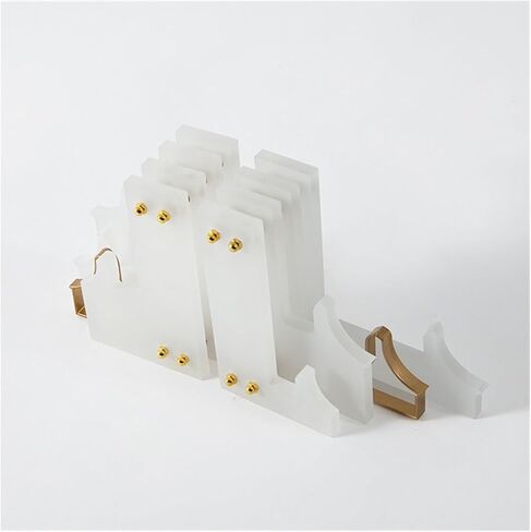 Bookend Support Acrylic Bookends Ancient Architecture for Heavy Books Bookshelf Office School Library Decorative Ornaments Bookends in Saudi Arabia