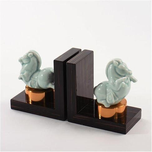 Bookend Support Bookends Vintage Decorative Ceramic Bookend Figurine Accent Piece for Home Office Table and Desk Decor Bookends in Kuwait