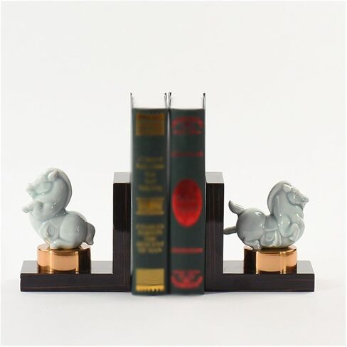 Bookend Support Bookends Vintage Decorative Ceramic Bookend Figurine Accent Piece for Home Office Table and Desk Decor Bookends in Kuwait