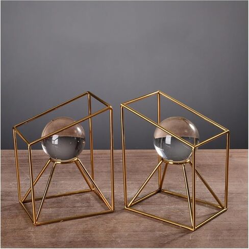 Bookend Support Bookends with Crystal Ball Sturdy for Heavy Books Bookshelf Office School Library Decorative Ornaments Bookends in Saudi Arabia