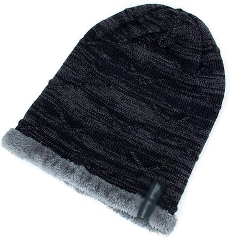 Winter Men's Hat Fashion Fleece Skiing Beanies Caps Warm Knitted Beanie Bonnet Hats Men in Saudi Arabia
