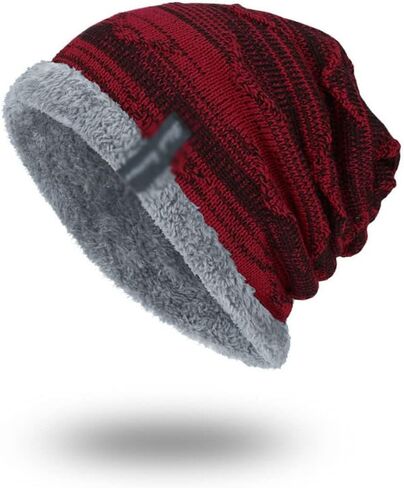 Winter Men's Hat Fashion Fleece Skiing Beanies Caps Warm Knitted Beanie Bonnet Hats Men in Saudi Arabia