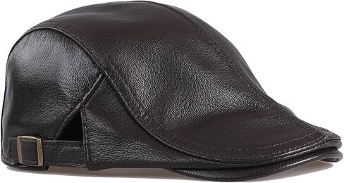 Genuine Leather Newsboy Cap for Men Ivy Flat Cabbie Beret Hats in Saudi Arabia
