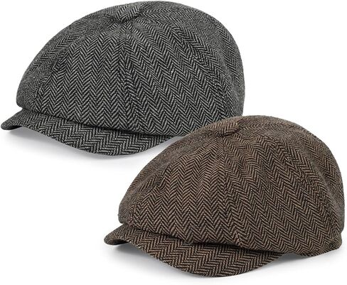 Newsboy Cap for Men Cotton 8 Panel Men's Flat Cap in Kuwait