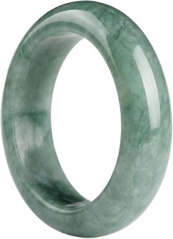 Natural Grade A Jadeite Ring - Genuine Untreated Hand Carved Jade Band Rings for Men & Women - Chinese Style Original Design Jewelry with Gift Box in Saudi Arabia