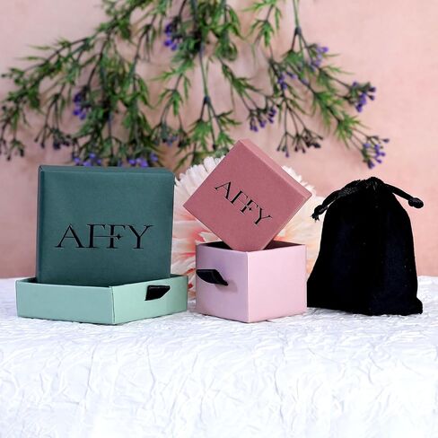 خاتم AFFY مستدير من الألماس الطبيعي الأبيض متقاطع X للذكرى السنوية مطلي بالذهب عيار 14 قيراط 925 من الفضة الإسترلينية (الوضوح: I2-I3، اللون: I-J، 0.26 قيراط Cttw) in Kuwait