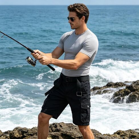 Men's Cargo Shorts Casual Cotton Lightweight Cargo Pants Summer Outdoor Work Cargo Short with Multi-Pockets in Saudi Arabia