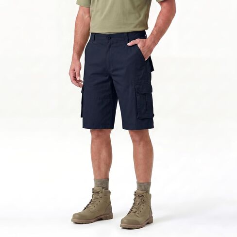 COEVALS CLUB Men's Cargo Shorts 100% Cotton Relaxed Fit 6 Pockets Casual Work Outdoor Hiking Summer in Saudi Arabia