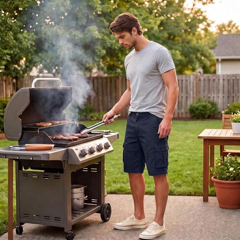 COEVALS CLUB Men's Cargo Shorts 100% Cotton Relaxed Fit 6 Pockets Casual Work Outdoor Hiking Summer in Saudi Arabia