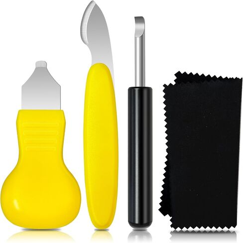 4 PCS Watch Back Removal Tool, Premium Battery Replacement Set, Pry Back Case Opener with Cleaning Cloth, Watch Back Removal & Case Opening Tool Watches Repair Kits for Accessories Replacement in Saudi Arabia