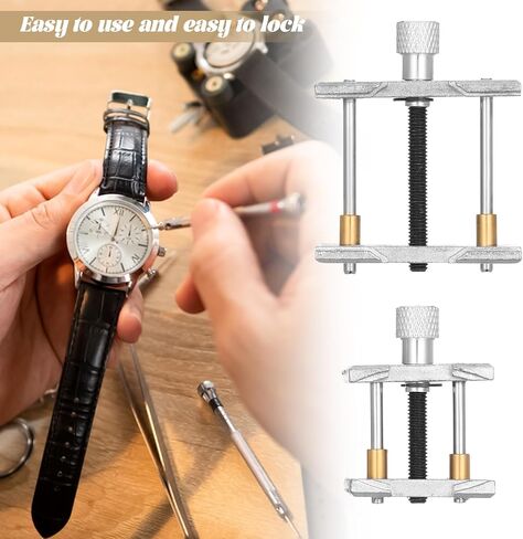 Metal Watch Movement Holder, Watch Repair Assembly Tool Kit 2 in 1 Reversible Watches Wristwatch Case Vice Clamp in Kuwait