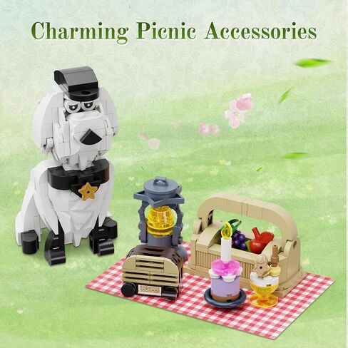 PANTASY Flower Bicycle Building Set for Adults, Vintage Floral Bike Brick Model with Spring Picnic Accessories, Puppy Figure, Cottagecore Botanical Collectible for Home Office Décor in Saudi Arabia