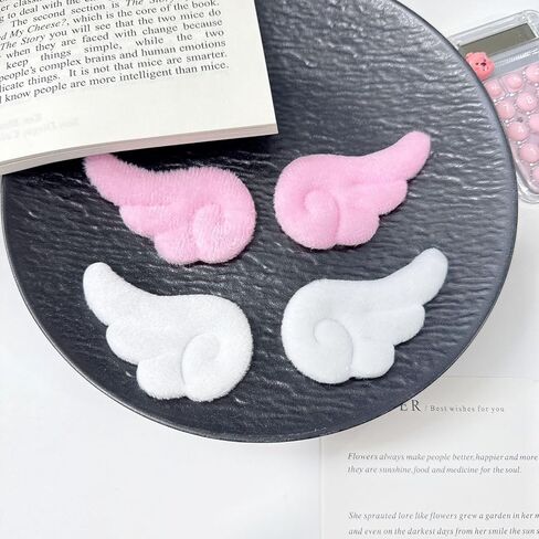 Cute Plush Angel Wings Brooch Y2K Kawaii Pins for Ita Bag Backpack Purse Doll Decor Wing Badge Accessories in Saudi Arabia