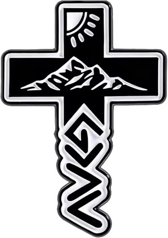 God is Greater Than The Highs and Lows Mountain Romans 8:38-39 Jesus Christ Christian Bible Verse 1.2" Enamel Pin Badge in Kuwait