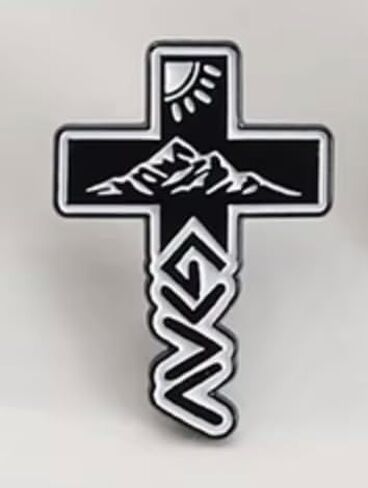 God is Greater Than The Highs and Lows Mountain Romans 8:38-39 Jesus Christ Christian Bible Verse 1.2" Enamel Pin Badge in Kuwait