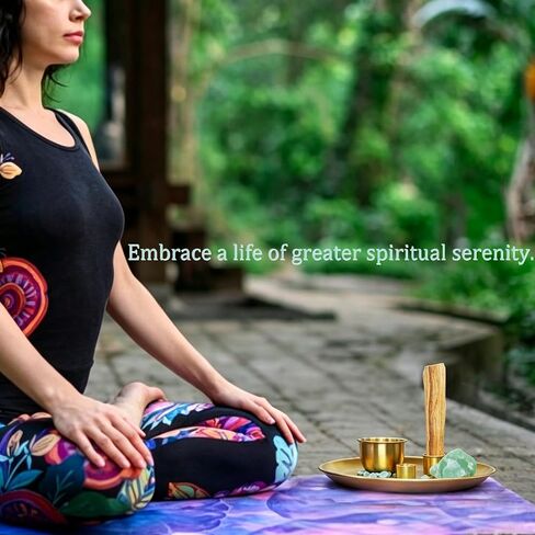 Crystal Multifunction Incense and Candle Holder for Burning Sage, Palo Santo, Incense Sticks - Natural Stone with Metal Plate Ash Catcher for Meditation Room Home Decor Spritual Gifts (Color 1) in Saudi Arabia