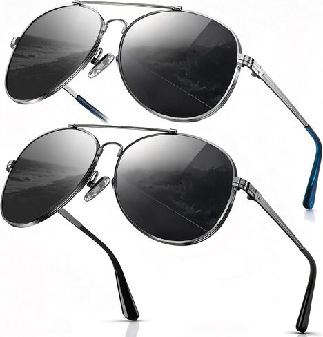 Modish 156mm XXL Large Polarized Aviator Sunglasses for Men, Ultralight Memory Metal Frame & Versatile Lenses in Saudi Arabia