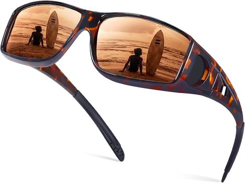 نظارات شمسية IGnaef Fit Over Glasses للرجال والنساء مستقطبة ملفوفة حول النظارات الشمسية لارتدائها فوق النظارات مع حماية من الأشعة فوق البنفسجية in Kuwait