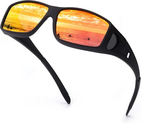 نظارات شمسية IGnaef Fit Over Glasses للرجال والنساء مستقطبة ملفوفة حول النظارات الشمسية لارتدائها فوق النظارات مع حماية من الأشعة فوق البنفسجية in Kuwait
