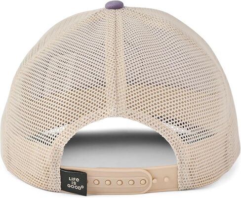 Life is Good. Clean Daisy Trucker, Dusk Purple with Birch White mesh in Kuwait
