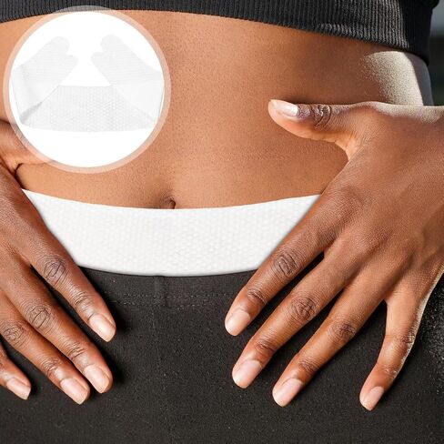 FRCOLOR 20Pcs Disposable Abdominal Sweat Liners 27.9in Long Cotton Belly Pads for Sweat Rash & Skin Fold Protection White in Kuwait