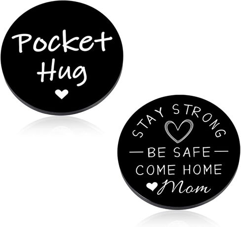 Perleddom Deployment Gift for Men Deployment Items for Adults Son Pocket Hug Token Military Isolation Gift for Boys Birthday Graduation Gifts for 18 Year Old Boy Soldier Army Mom Gifts in Kuwait