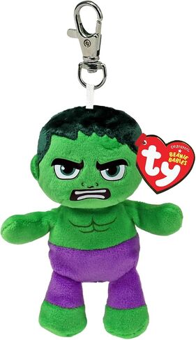 Ty Clips - Marvel Collection, Plush Key Ring, Hulk, All Your Favorite Heroes to Carry with You, Gift Idea for Young and Old - 10 cm - T34006 in Kuwait
