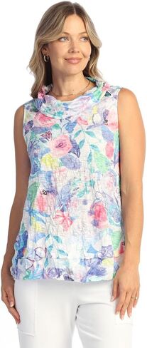 Jess & Jane Crushed Cowl Neck Sleeveless Top - SC2 in Kuwait