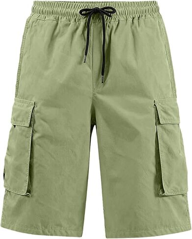 Twill Cargo Shorts for Men Cotton Relaxed Fit Classic Bermuda Shorts with Pockets Summer Casual Comfort Outfit in Saudi Arabia