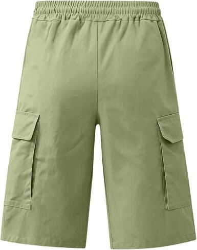 Twill Cargo Shorts for Men Cotton Relaxed Fit Classic Bermuda Shorts with Pockets Summer Casual Comfort Outfit in Saudi Arabia