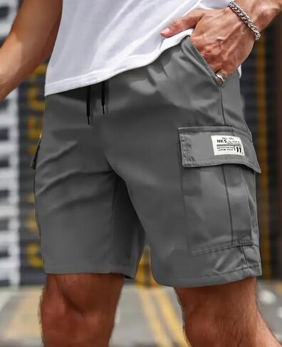 Men's Summer Cargo Shorts - Ultra Lightweight Breathable Polyester Shorts for Hot Weather in Kuwait