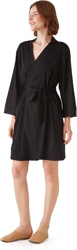 Womens Robe Lightweight Short Knit Bathrobe Soft Ladies Sleepwear with Pockets,lightweight summer robes for women in Saudi Arabia