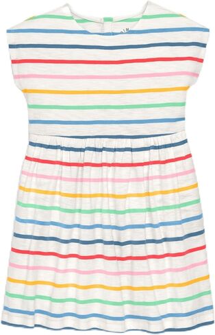 Primary Kids Backyard Dress in Rainbow Stripe in Kuwait