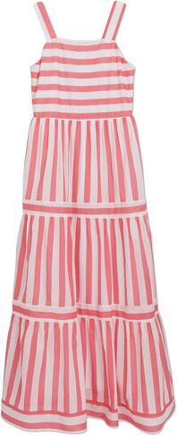 Speechless Girls' 7-16 Sleeveless Striped Cotton Voile Tiered Maxi Dress in Kuwait