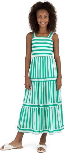 Speechless Girls' 7-16 Sleeveless Striped Cotton Voile Tiered Maxi Dress in Kuwait
