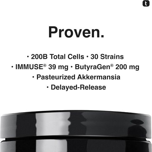 Toniiq Prebiotics and Probiotics - 200B CFU Synbiotic مع Postbiotics IMMUSE® & ButyraGen® - 30 سلالة لصحة الأمعاء والجهاز الهضمي - مستقرة على الرف - تم اختبارها من قبل طرف ثالث - 60 كبسولة in Kuwait