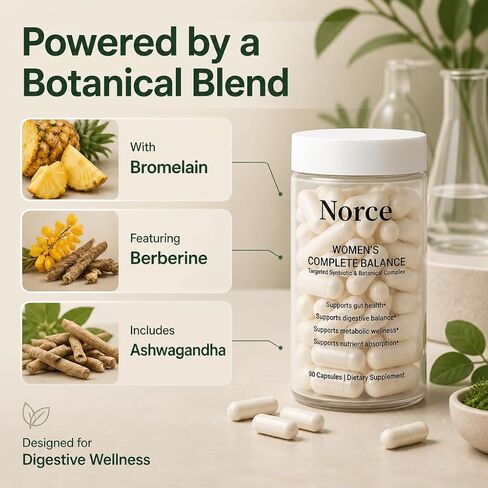 Gut Health Capsules, Biofilm Probiotic Ritual - Supports Digestive Health & Gut Comfort with Bromelain, Berberine, Ashwagandha - Vegan, Non-GMO, 90 Count in Kuwait