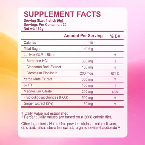 Cutting Drink Mix – GLP-1 Drink Mix – Support Dual Action Craving & Metabolism | Berberine, Cinnamon, Chromium, 5-HTP, Yerba Mate & Magnesium | Promotes Gut Health | Strawberry Flavor – 30 Sticks in Saudi Arabia