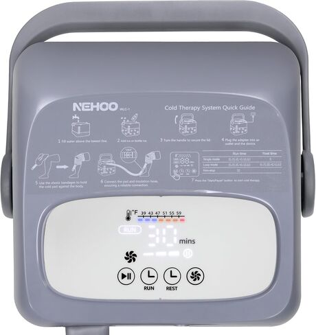 NEHOO Cold Therapy System, Pain Relief for Post-Surgery Recovery, Programmable Ice Therapy Machine, Continuous Cryotherapy, Universal Pad for Knee, Ankle, Cervical, Back and Leg, Including 4 Straps in Saudi Arabia