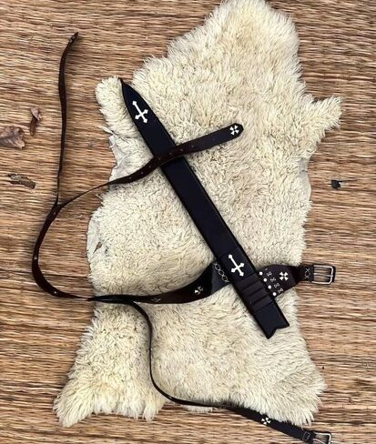 Accolades Sword of Knights Templar 38-inches Full-Tang Blood |Grooves High Polish Carbon Steel| Sharpe with Scabbard Storage| Replica Medieval Crusader Templar Sword, Leather-Wrapped Grip Replica in Saudi Arabia