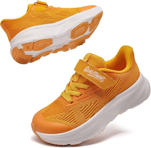 Little/Big Kids Wide Toe Box Shoes Breathable Running Sneakers with Hook and Loop & Elastic Laces, Boys and Girls Non-Slip Wide Toe Box Sneakers for Tennis Walking in Kuwait